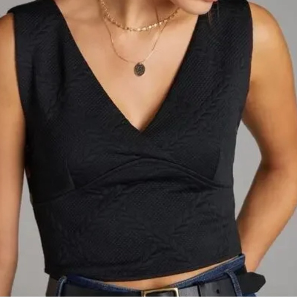 Maeve Black Crop Top size XS